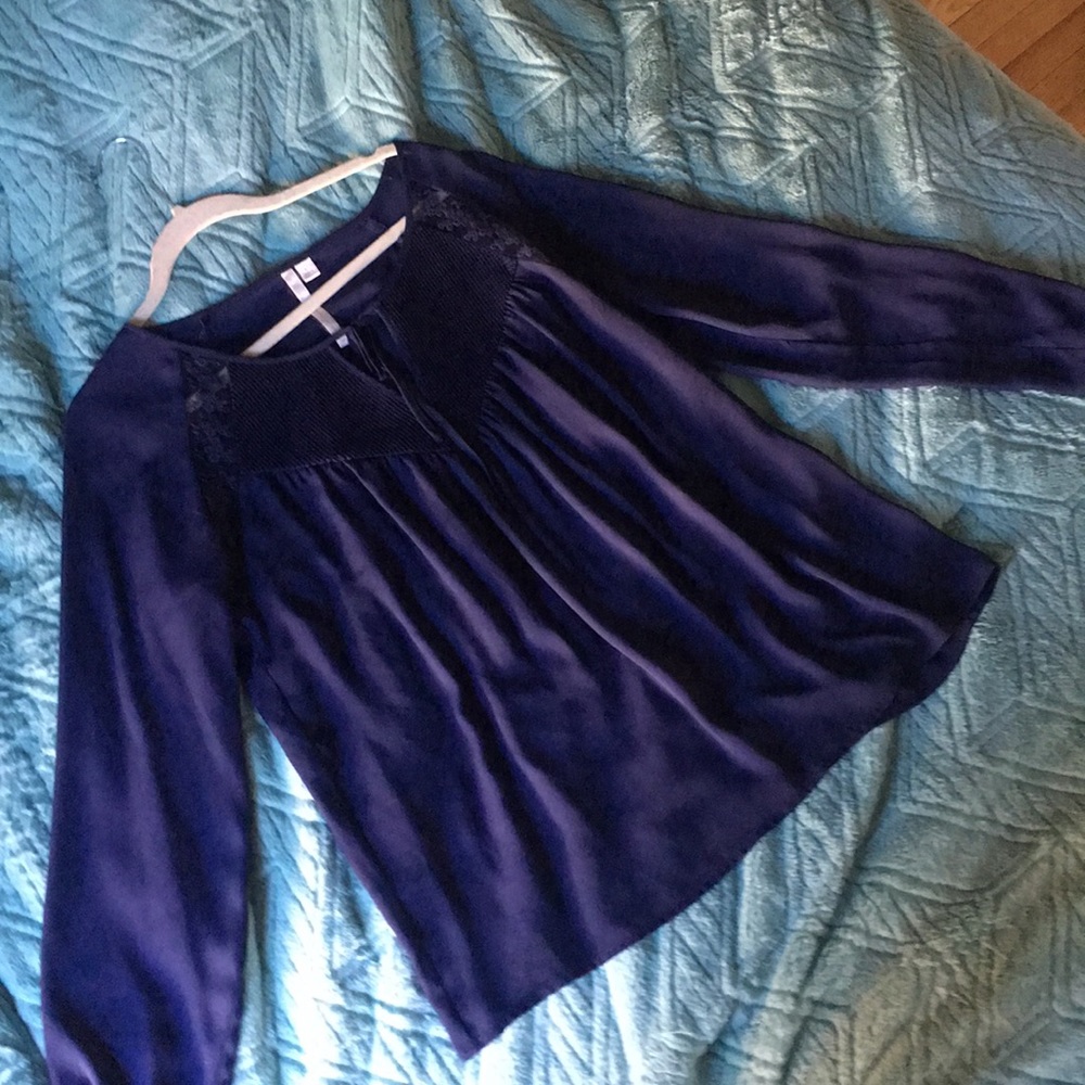 NWOT navy blue blouse